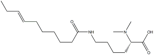 N6-(7-Decenoyl)-N2,N2-dimethyllysine Struktur