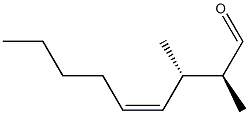 (2S,3S,4Z)-2,3-Dimethyl-4-nonen-1-al Struktur