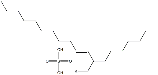 Sulfuric acid 2-heptyl-3-tridecenyl=potassium ester salt Struktur