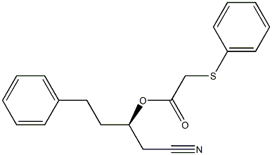 (Phenylthio)acetic acid (R)-1-(cyanomethyl)-3-phenylpropyl ester Struktur