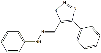 4-(Phenyl)-5-(2-phenylhydrazonomethyl)-1,2,3-thiadiazole Struktur