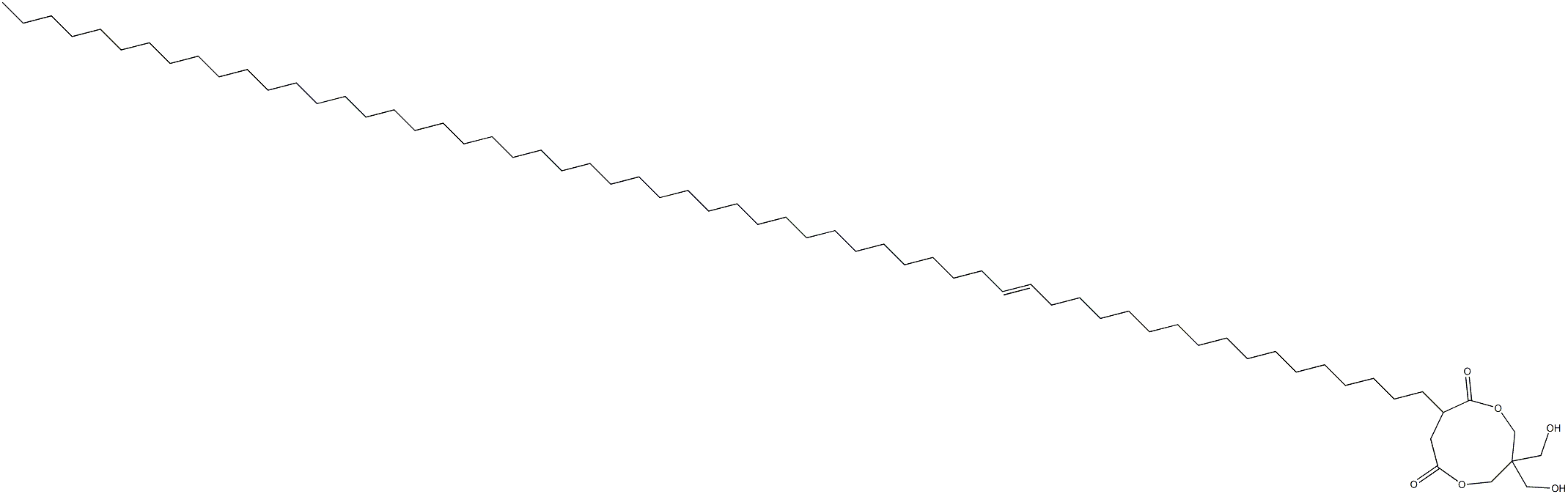 3,3-Bis(hydroxymethyl)-8-(17-nonapentacontenyl)-1,5-dioxacyclononane-6,9-dione Struktur