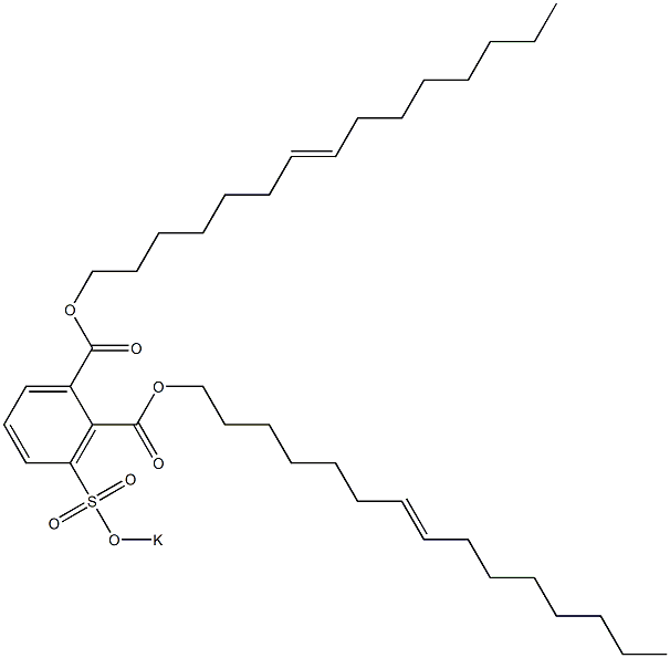 3-(Potassiosulfo)phthalic acid di(7-pentadecenyl) ester Struktur