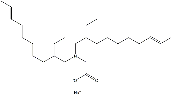 N,N-Bis(2-ethyl-8-decenyl)aminoacetic acid sodium salt Struktur