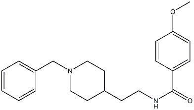 N-[2-(1-Benzyl-4-piperidinyl)ethyl]-4-methoxybenzamide Struktur