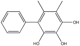 4-Phenyl-5,6-dimethylbenzene-1,2,3-triol Struktur