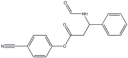 3-Formylamino-3-phenylpropionic acid 4-cyanophenyl ester Struktur