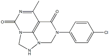 5-Methyl-7-(p-chlorophenyl)-1,2,7,8-tetrahydro-3H,6H-1,2a,4,7,8a-pentaazaacenaphthylene-3,6-dione Struktur