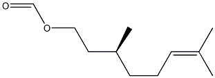 Formic acid (S)-3,7-dimethyl-6-octenyl ester Struktur