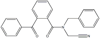 N-Benzyl-N-cyanomethyl-2-(benzoyl)benzamide Struktur