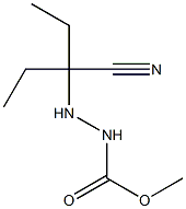 2-(1-Cyano-1-ethylpropyl)hydrazine-1-carboxylic acid methyl ester Struktur