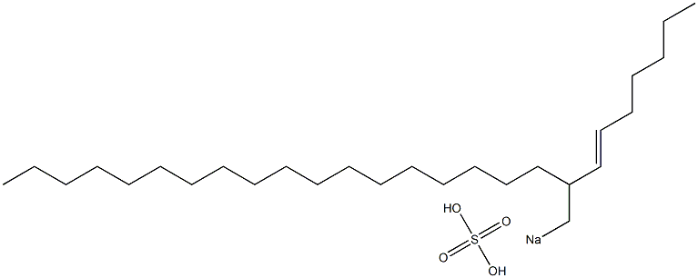 Sulfuric acid 2-(1-heptenyl)icosyl=sodium ester salt Struktur