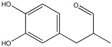 2-Methyl-3-(3,4-dihydroxyphenyl)propanal Struktur