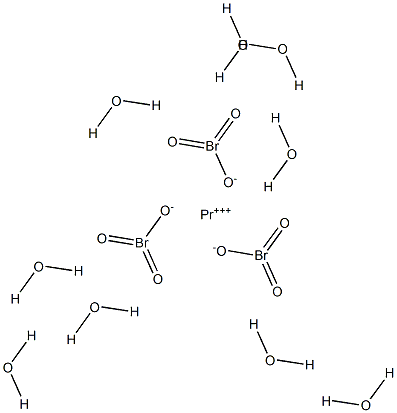 Praseodymium tribromate nonahydrate Struktur