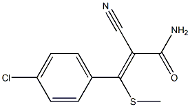 2-Cyano-3-methylthio-3-(4-chlorophenyl)acrylamide Struktur