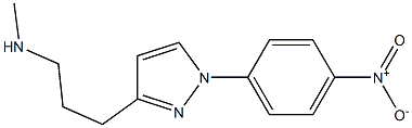 1-(4-Nitrophenyl)-3-[3-(methylamino)propyl]-1H-pyrazole Struktur