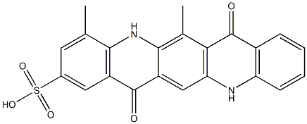 5,7,12,14-Tetrahydro-4,6-dimethyl-7,14-dioxoquino[2,3-b]acridine-2-sulfonic acid Struktur