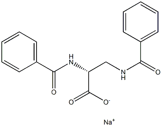 (+)-N-Benzoyl-3-(benzoylamino)-D-alanine sodium salt Struktur