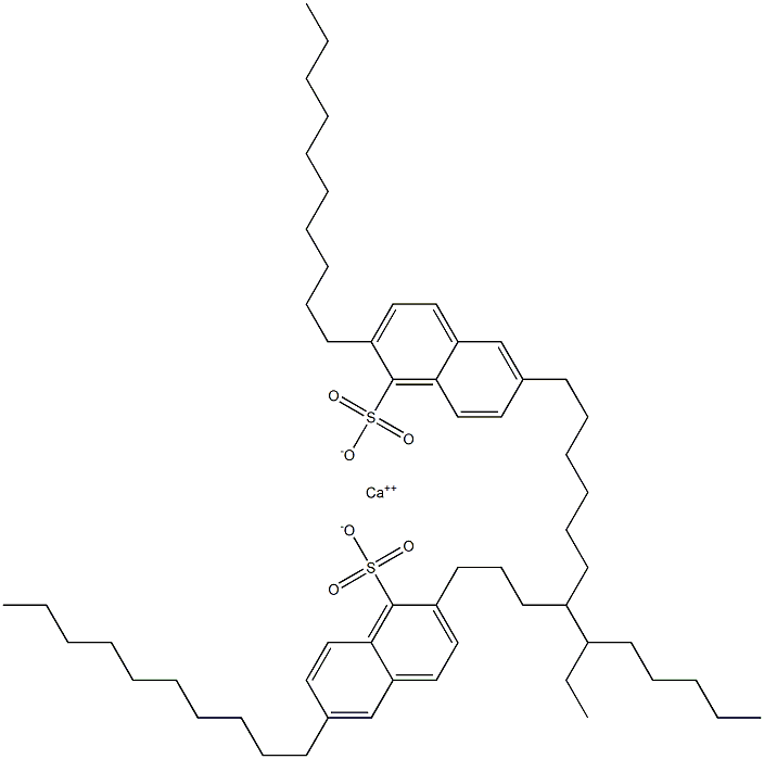 Bis(2,6-didecyl-1-naphthalenesulfonic acid)calcium salt Struktur