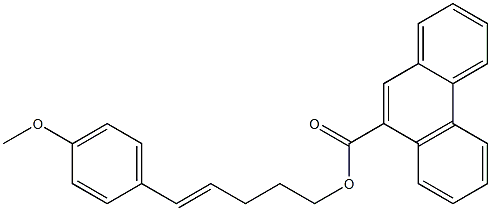 Phenanthrene-9-carboxylic acid (E)-5-(4-methoxyphenyl)4-pentenyl ester Struktur