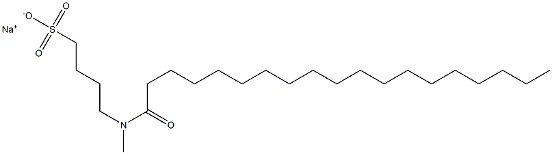 4-[N-(1-Oxononadecyl)-N-methylamino]-1-butanesulfonic acid sodium salt Struktur