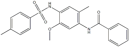 N-(4-Benzoylamino-2-methoxy-5-methylphenyl)-4-methylbenzenesulfonamide Struktur