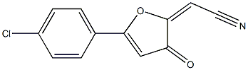 2-Cyanomethylene-5-(4-chlorophenyl)furan-3(2H)-one Struktur