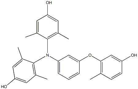 N,N-Bis(4-hydroxy-2,6-dimethylphenyl)-3-(3-hydroxy-6-methylphenoxy)benzenamine Structure