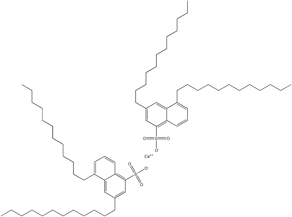 Bis(3,5-didodecyl-1-naphthalenesulfonic acid)calcium salt Struktur