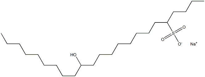 14-Hydroxytricosane-5-sulfonic acid sodium salt Struktur