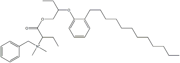 N,N-Dimethyl-N-benzyl-N-[1-[[2-(2-dodecylphenyloxy)butyl]oxycarbonyl]propyl]aminium Struktur