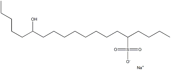 14-Hydroxynonadecane-5-sulfonic acid sodium salt Struktur