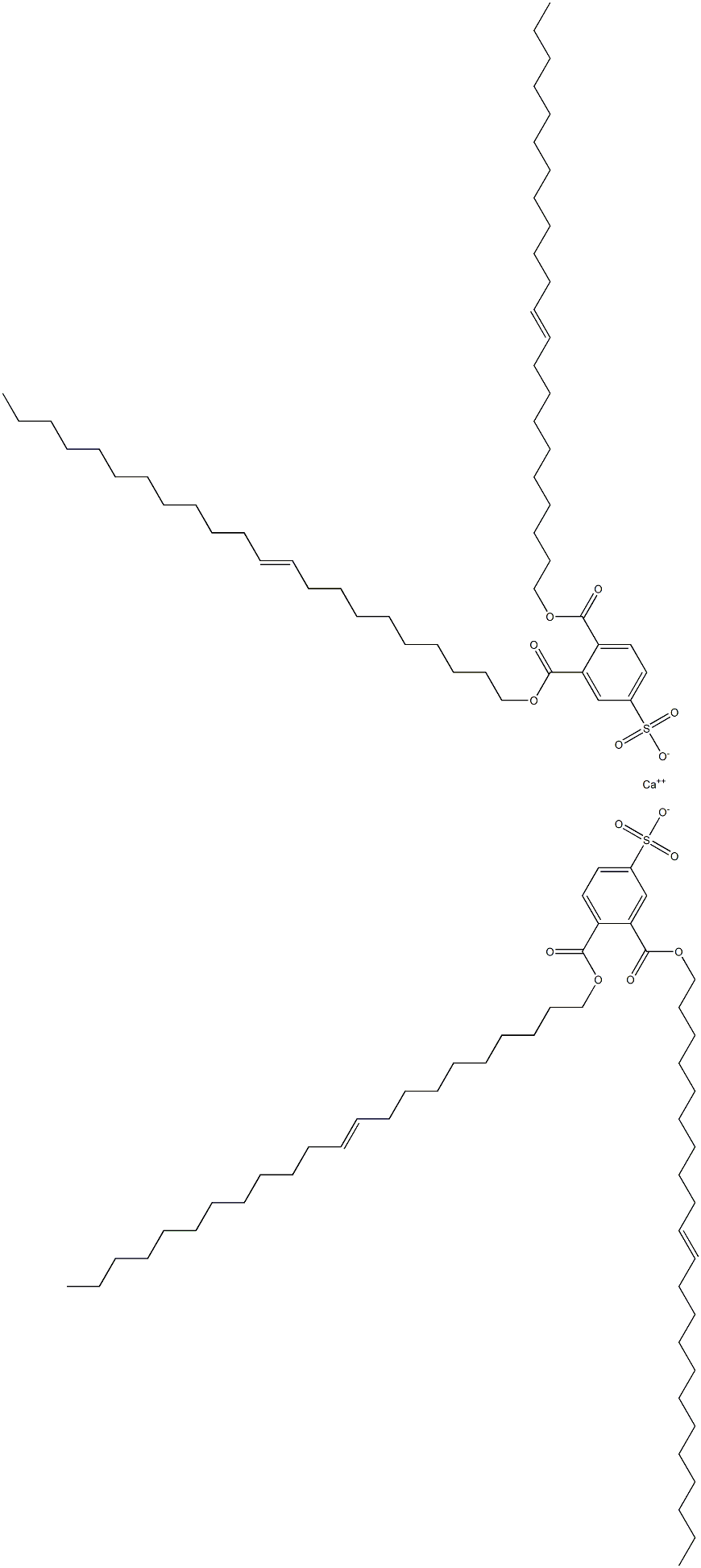 Bis[3,4-di(10-docosenyloxycarbonyl)benzenesulfonic acid]calcium salt Struktur