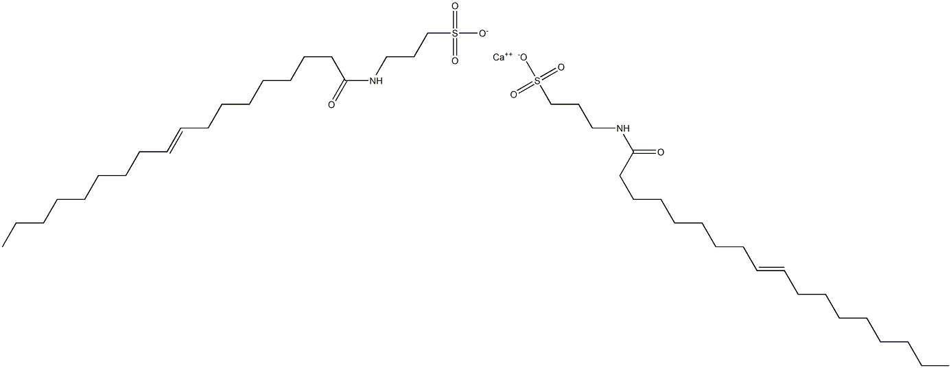 Bis[3-[(E)-9-octadecenoylamino]-1-propanesulfonic acid]calcium salt Struktur