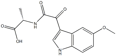 N-[[(5-Methoxy-1H-indol-3-yl)carbonyl]carbonyl]-L-alanine Struktur