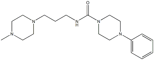 4-Phenyl-N-[3-(4-methyl-1-piperazinyl)propyl]piperazine-1-carboxamide Struktur