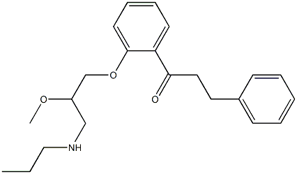 1-[2-[2-Methoxy-3-(propylamino)propoxy]phenyl]-3-phenyl-1-propanone Struktur