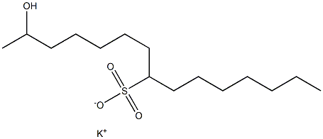 2-Hydroxypentadecane-8-sulfonic acid potassium salt Struktur