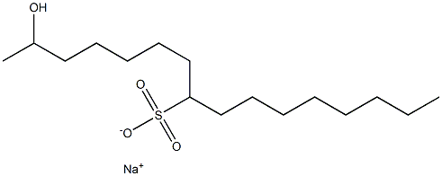 2-Hydroxyhexadecane-8-sulfonic acid sodium salt Struktur