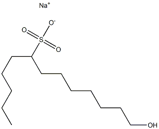 13-Hydroxytridecane-6-sulfonic acid sodium salt Struktur