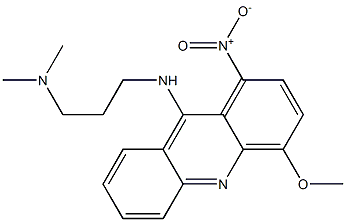 1-Nitro-N-[3-(dimethylamino)propyl]-4-methoxyacridin-9-amine Struktur