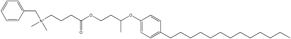 N,N-Dimethyl-N-benzyl-N-[3-[[3-(4-tridecylphenyloxy)butyl]oxycarbonyl]propyl]aminium Struktur