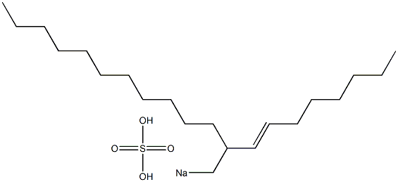 Sulfuric acid 2-(1-octenyl)tridecyl=sodium ester salt Struktur