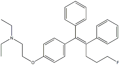 N,N-Diethyl-2-[4-[(E)-1,2-diphenyl-5-fluoro-1-pentenyl]phenoxy]ethanamine Struktur