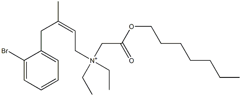 N-[3-(2-Bromobenzyl)-2-butenyl]-N-ethyl-N-(heptyloxycarbonylmethyl)ethanaminium Struktur