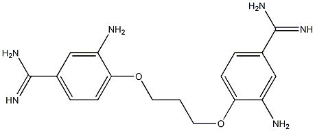 4,4'-[1,3-Propanediylbis(oxy)]bis[3-aminobenzamidine] Struktur