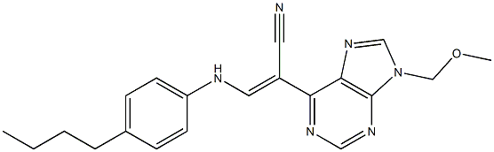 9-(Methoxymethyl)-6-[(Z)-2-(4-butylphenylamino)-1-cyanoethenyl]-9H-purine Struktur