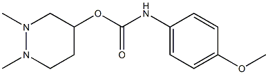 4-Methoxyphenylcarbamic acid 1,2-dimethyl-(1,2,3,4,5,6-hexahydropyridazin)-4-yl ester Struktur