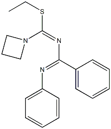 4-(1-Azetidinyl)-4-ethylthio-1-(phenyl)-2-phenyl-1,3-diaza-1,3-butadiene Struktur