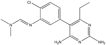 5-(3-Dimethylaminomethyleneamino-4-chlorophenyl)-6-ethylpyrimidine-2,4-diamine Struktur